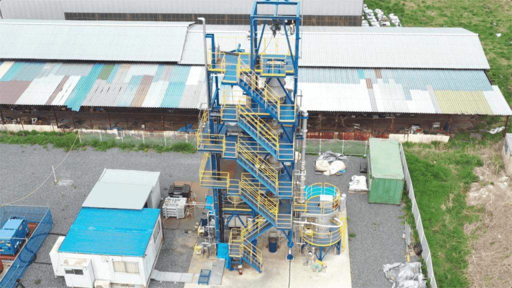 2. Ways2H plans to build a waste-to-hydrogen facility in California using technology successfully demonstrated at a plant in Joso, Japan, pictured here. Courtesy: JBEC / Tsubasa Engineering