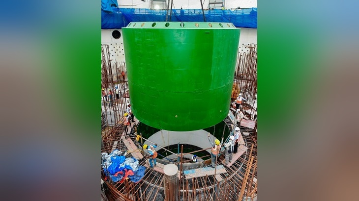 The 'dry shield' for Kudankulam unit 3 (Image: Rosatom)