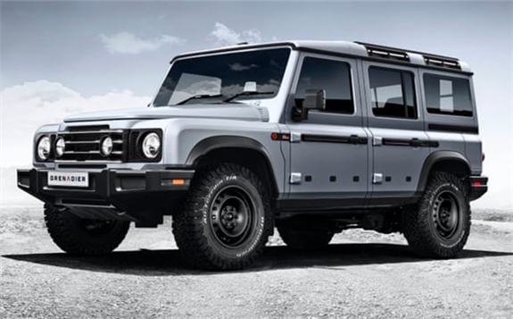 The prototype of the Ineos Grenadier off-road vehicle. It will initially go into production with an internal combustion engine. Photograph: MAGROUND GmbH/Ineos Automotive